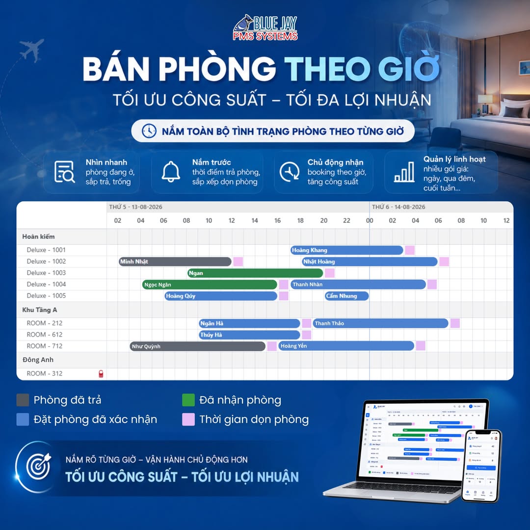 Quản lý bảng giá phòng theo giờ hiệu quả hơn với PMS Quản lý bảng giá phòng theo giờ hiệu quả hơn với PMS